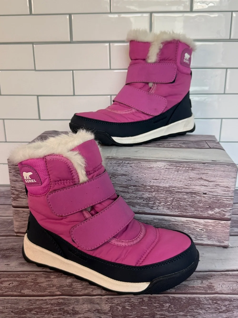 Sorel Youth Whitney II Waterproof Winter Boots in Deep Pink 💕size 13